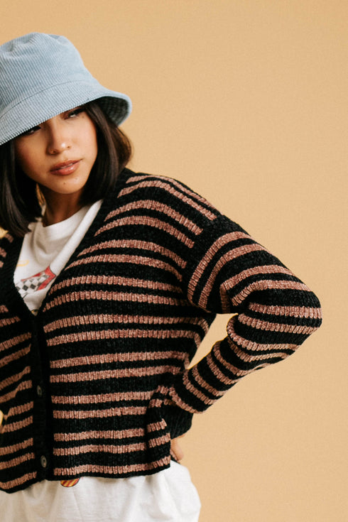 Delaney Striped Cardi